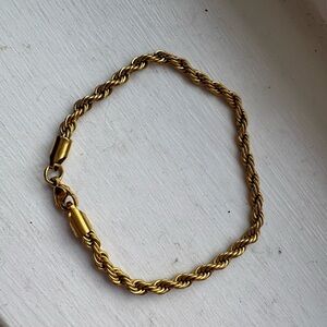 Gold Rope Chain Bracelet - Women Jewelry